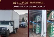 Recuperan camioneta y 1.5 toneladas de cinturones de seguridad