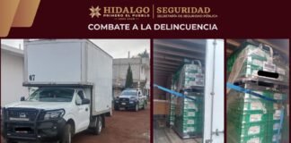 Recuperan camioneta y 1.5 toneladas de cinturones de seguridad