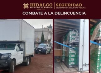 Recuperan camioneta y 1.5 toneladas de cinturones de seguridad