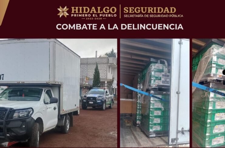 Recuperan camioneta y 1.5 toneladas de cinturones de seguridad