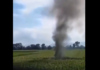 Piloto sobrevive tras desplome e incendio de avioneta en San Juan del Río