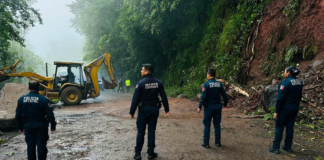 Liberan la México-Tampico tras cierre por derrumbe en Tlanchinol