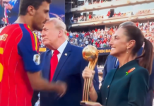 Sheinbaum entrega el Balón de Oro a Rodri