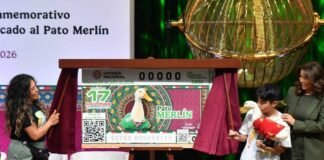 Lotería Nacional inmortaliza a pato Merlín con billete conmemorativo