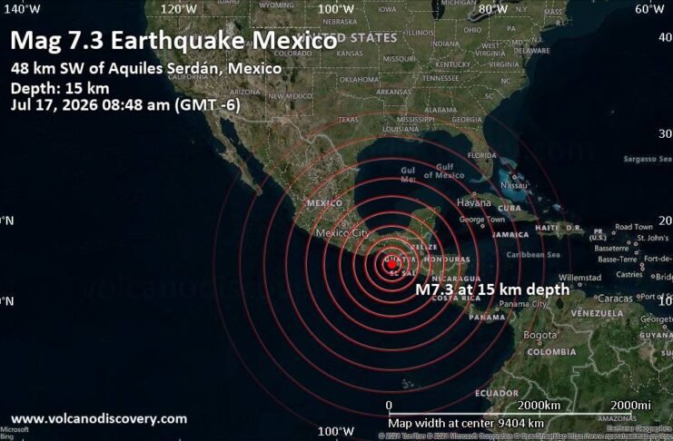 Sismo de 7.4 sacude esta mañana a Chiapas