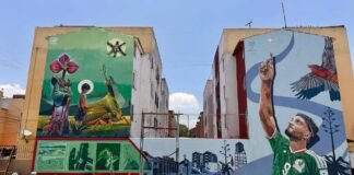 “Un gol al cielo”: Tepeji inmortaliza a Raúl Jiménez en un mural