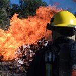 Incendio durante inhabilitación de toma clandestina en Epazoyucan