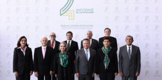 Menchaca acompaña a Rebeca Aladro en su Cuarto Informe
