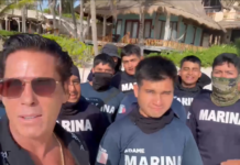 Palazuelos agradece labores de la Marina contra el sargazo