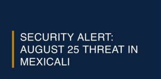 Emite EU alerta de seguridad para Mexicali ante posible amenaza