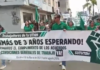 Trabajadores de la UTHH marchan para exigir condiciones laborales