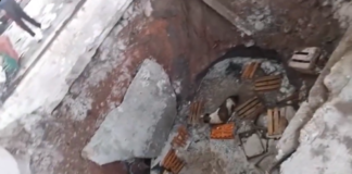 Fuga de agua de ducto de Pemex provoca socavón en Tlahuelilpan