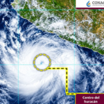 ‘Polo’ se intensifica a huracán categoría 1 frente a costas de México