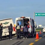 Percance en la México-Pachuca de microbús de la ruta Acayuca-Pachuca