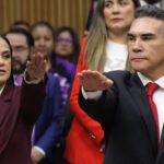 Alito Moreno y Ariadna Montiel juntos en el INE