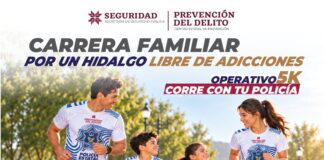 Convocan a la Carrera de 4.3 kilómetros contra las adicciones en Hidalgo