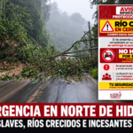 Emergencia en norte de Hidalgo por deslaves, ríos crecidos e incesantes lluvias