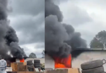 Incendio en predio de Tulancingo obliga a evacuar una telesecundaria