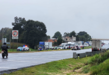 Choque bloquea la carretera Pachuca-Tulancingo a la altura de Pachuquilla