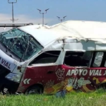 Accidente de unidad de apoyo del Tuzobús en la México-Pachuca