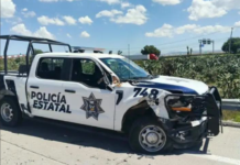 Tras persecución por robo de tráiler en Arco Norte, policía estatal sale lesionado