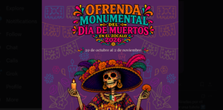 Gran Ofrenda Monumental este 29 de octubre en Zócalo de la CDMX