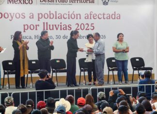 Darán 400 mil pesos a familias que perdieron su vivienda por lluvias en Hidalgo